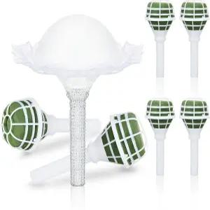 Thyle 5Pcs 꽃다발 홀더 폼 플로럴 웨딩 플라워 꽃꽂이 핸들 신부 키트 DIY 용품 장식용