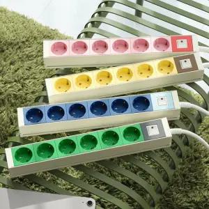 스윗홈 뉴잇 고용량 국산 알루미늄 납작 멀티탭 과부하차단 6구 3m / 컴퓨터 산업용 안전 서버탭 에어컨