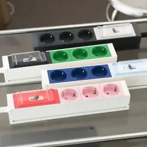 스윗홈 뉴잇 누전차단 고용량 알루미늄 납작 국산 멀티탭 3구 3m / 컴퓨터 산업용 안전 서버탭 에어컨