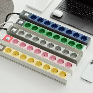 스윗홈 뉴잇 고용량 국산 알루미늄 납작 멀티탭 과부하차단 8구 3m / 컴퓨터 산업용 안전 서버탭 에어컨