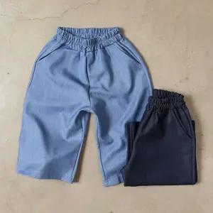 아동 유아 아기 주니어 남아 여아 일자 통바지 데님 와이드 팬츠