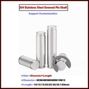 304 스테인레스 스틸 그루브 핀 샤프트고정 링원통형 샤프트 M3M4M5-M12가  더블 헤드 서클립 위치
