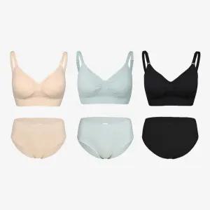 세컨스킨 SET 심리스 플러스 베이직 캐미 브라팬티 6종 732896