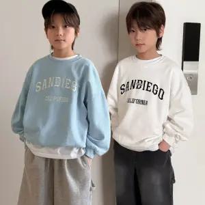 아동 유아 주니어 남아 여아 데일리 긴팔 티셔츠 샌디에고 자수 맨투맨