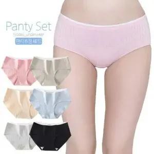 파스텔 요일팬티 여성 면팬티 6종 세트