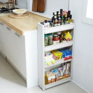 창신리빙 이동식 트롤리 틈새 선반 수납장 정리 4단 BNA