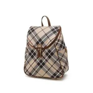 닥스 브라운 체크 나일론 여성 백팩