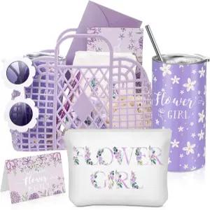 나인하우 10개 플라워 걸 젤리 바구니 세트 텀블러 선글라스 메이크업 백 헤어 스크런치 클립 프로포즈
