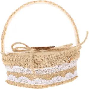 발렌타인데이와 기념일을 위한 Garneck 1pc 하트 모양의 박스 소박한 결혼식 바구니 꽃 소녀 시크하고