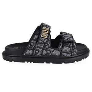 여성 Dioract 자카드 패브릭 샌들 슬리퍼(블랙) KCO264OLF 27G