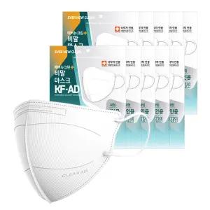 에버뉴크린 새부리형 비말차단마스크(KF-AD)(화이트/대형) 50입