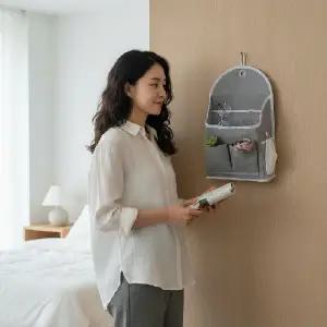 패브릭 벽걸이 수납 포켓 파우치 정리함 주머니형 걸이식 수납함