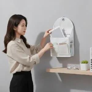 패브릭 벽걸이 수납 주머니 행거 가방 소품 정리함