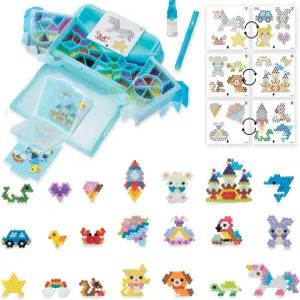 아쿠아비즈 디자인 팩토리 용 완비 예술 및 공예 구슬 키트 - 1 500개 이상의 구슬과 디럭스 보관 케이스