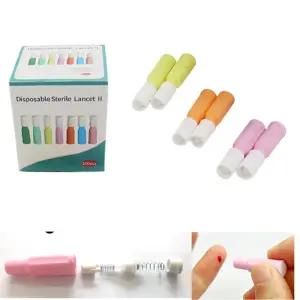 안전 홈케어 혈당측정용 자동채혈침 일회용 란셋 가정용 노인복지센터 사혈용 혈당채혈침 당뇨바늘