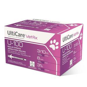 UltiCare Ve U 100 반려동물 편안하고 정확한 투여 강도 사용 시 호환 3 /10cc 31G x 5 /16 u2019 절반 단위 표시 60 ct Box