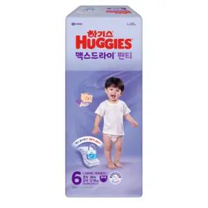 하기스 맥스드라이 팬티 6단계 남아 점보형 38매