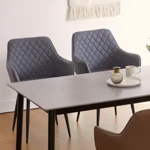 칸토 가죽 스틸 인테리어 식탁의자 1+1 2colors