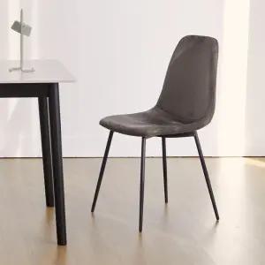 미즈 가죽 스틸 인테리어 카페 식탁의자 1개 3colors