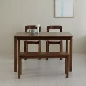 루빈 라운드 오르 1200 4인용 원목 식탁세트(벤치형)