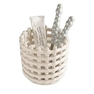 트레이 연필꽂이 원통형 바구니 세라믹바스켓