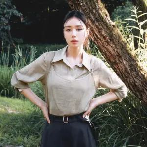 레이어드 블라우스 세트