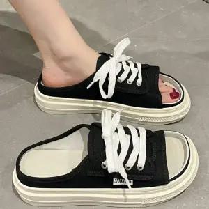 여름 OR905028 오픈 여성 뒤 스니커즈 운동화 슬리퍼 앞 뮬