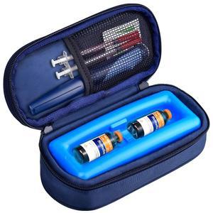 크룩서 바이알 쿨러 여행 케이스 단열 가방을 휴대한 들은 약을 시원하게 보관 보관용 소형 병 보호 키트 보호용 얼음 벽돌이 포함된 휴대용 미니