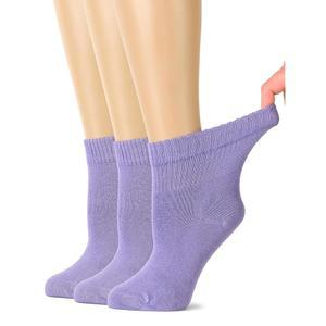 휴 우골리 여성용 레이온 발목 루즈핏 양말 부드럽고 매끄러운 발가락 넓은 신축성 구속력 없는 상의 3 6켤레
