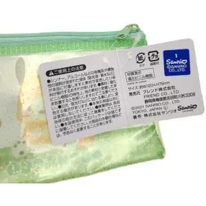 동전지갑 산리오 포차코 투명 PVC 글리터 미니 파우치 지퍼형 여행용