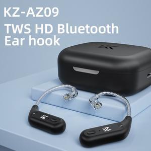 KZ AZ09 무선 업그레이드 케이블 Bluetooth 호환 5.2 HIFI 이어훅 C 핀 커넥터(충전 케이스 포함)