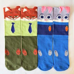 디즈니 Zootopia Judy Nick Gary 프린트 미드 카프 양말 트렌디하고 다재다능한 커플 일상 착호환 위한 아