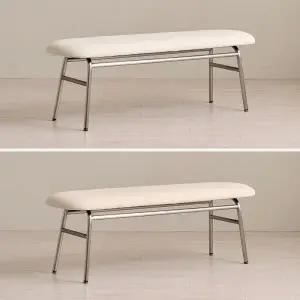 [아트박스]/마전동상회 식탁의자 2인용 벤치의자 식탁벤치 패브릭 체어