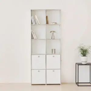 [포스트모던] 발렌 2X5 미드센츄리 5단 책장 800 C3 (4도어)