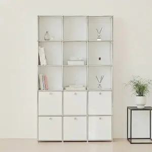 [포스트모던] 발렌 3X5 미드센츄리 거실 책장 1200 5단 C3 (6도어)