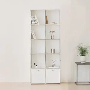 [포스트모던] 발렌 2X5 미드센츄리 5단 책장 800 C3 (2도어)