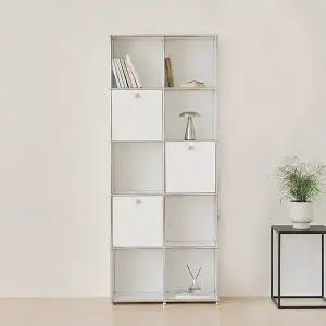 [포스트모던] 발렌 2X5 미드센츄리 모듈 책장 800 5단 C3 (3도어)