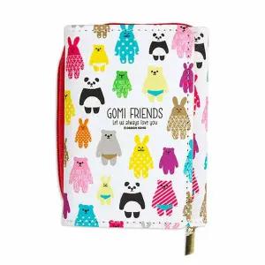 3단 화이트.핑크 고미프렌즈 지갑 디자인