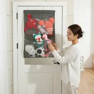 문걸이형 수납파우치 메쉬 다용도 소품정리함 2칸 4칸