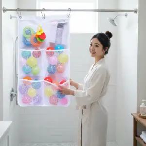 욕실 걸이형 수납 파우치 6칸 7칸 포켓 정리함 소품 행거백