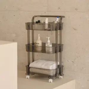 동서가구 글래시 3단 투명 트롤리 DF927307