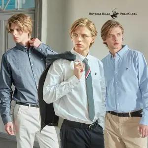 [프리미엄] 비버리힐즈폴로클럽 클래식 옥스포드 셔츠 3종, 남성