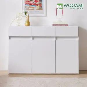 [신세계라이브쇼핑][착불] 우아미가구 모노 마그니 수납장 3서랍 거실 다용도 슬림 미니 틈새 1200