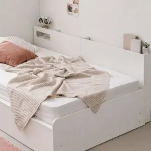 [상일리베가구] 하루옆 침대 사이드 선반 LED 높은 틈새 수납장 1000