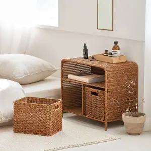 [신세계라이브쇼핑]동서가구 라누 PP라탄 1단 와이드 수납장 DF927299