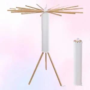 [알티피아]원목 빨래건조세상 튼튼한 수건 수납 접이식 나무소재