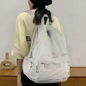 PA 백팩 중학생 고등학생 여학생 가방 여대생 가벼운 책가방 캐주얼룩 학원 공부 새학기 여중생 무지