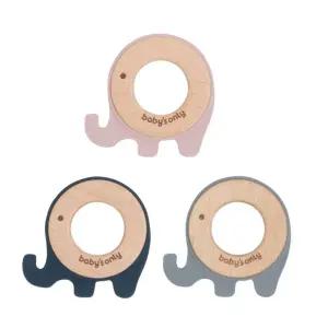 아동치발기 실리콘 원목 코끼리 베이비온리 유아 자극 신생아 잇몸마사지