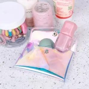 ( )똑딱이 파우치 소 홀로그램 PVC