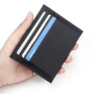 슬림 가죽 포켓 카드지갑 휴대용 패션 카드 수납 홀더 카드지갑반지갑 학생카드지갑